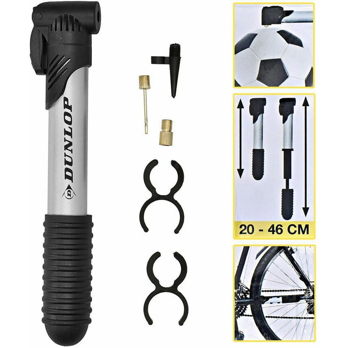 DVIRAČIO POMPA DUNLOP MINI ALU 120psi (8bar) 102184