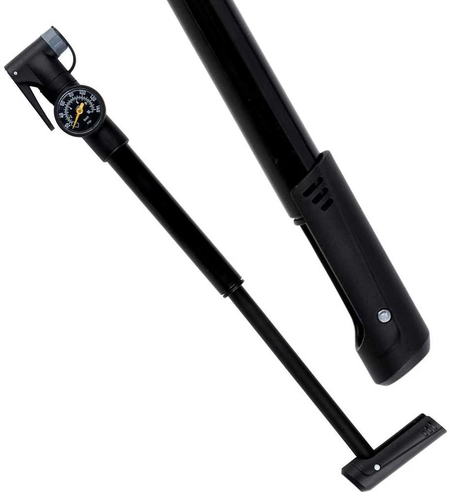 MINI DVIRAČIO POMPA SU MANOMETRU 120psi (8bar) JUODA DUNLOP 434285