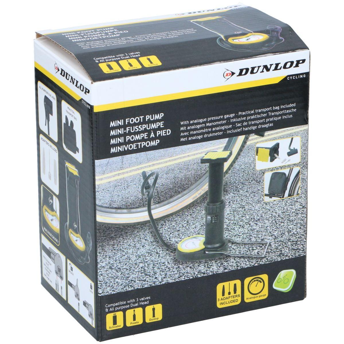 Kojinė dviračio pompa su slėgio matuokliu Dunlop