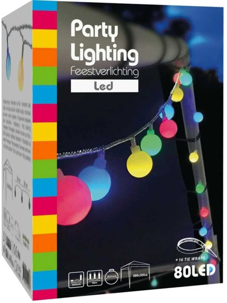 Party Lighting ProGarden Sodo girliandos vakarėlio šviesa, 80 LED, daugiaspalvė