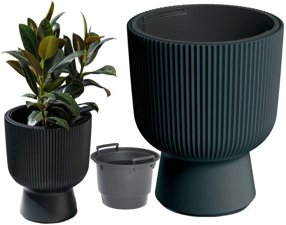 Prosperplast Doniczka Milly vazonas-antracito spalvos DBMIG240-S433, skersmuo 239 mm