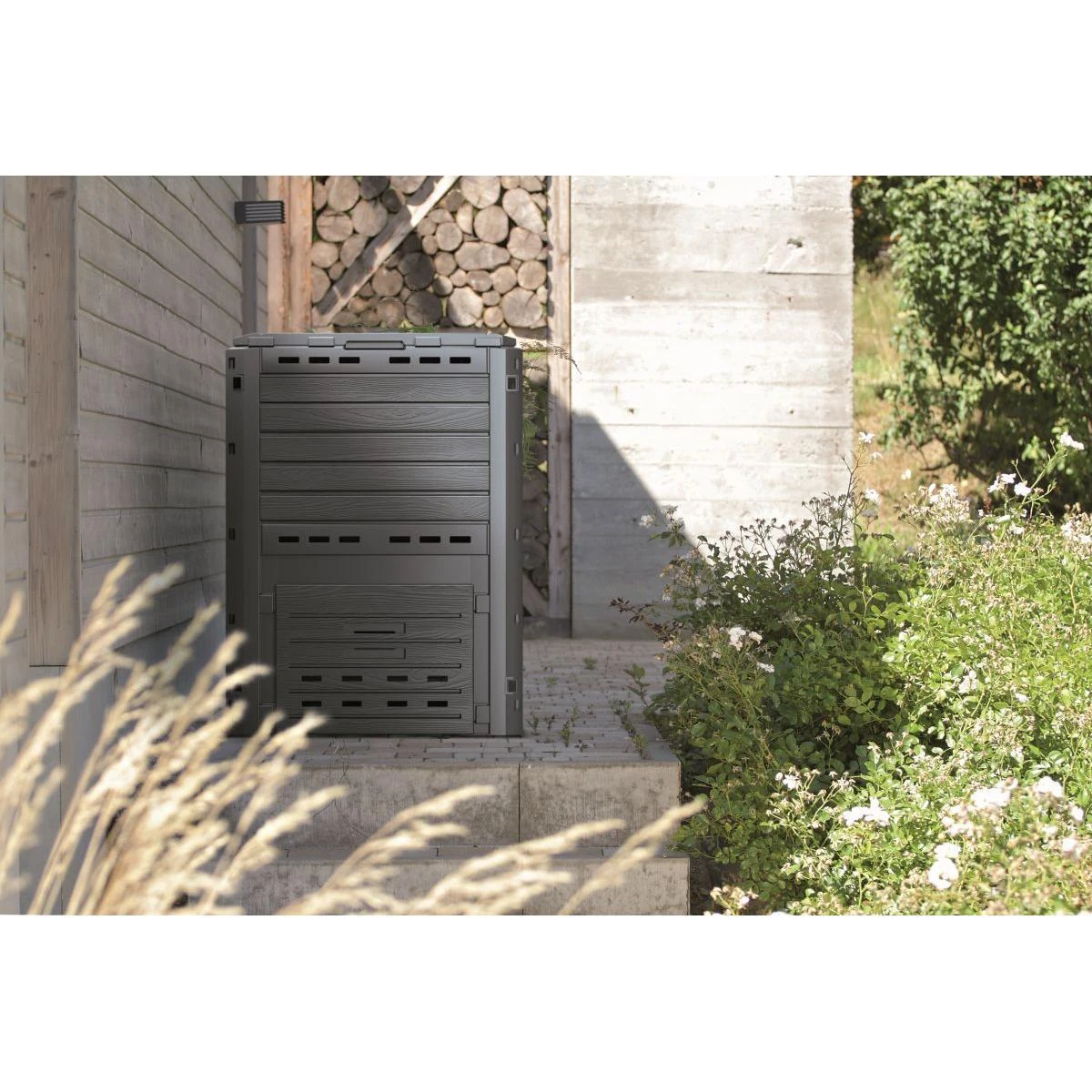 Prosperplast IKST280-S433 "Compogreen Woody" komposto dėžė 280L, antracito spalvos