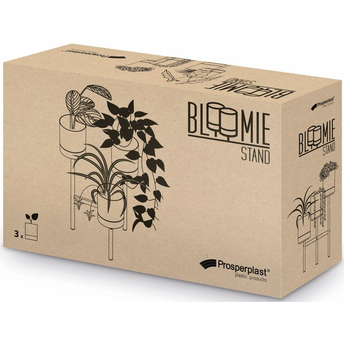 Prosperplast Gėlynas BLOOMIE STAND - betoninis