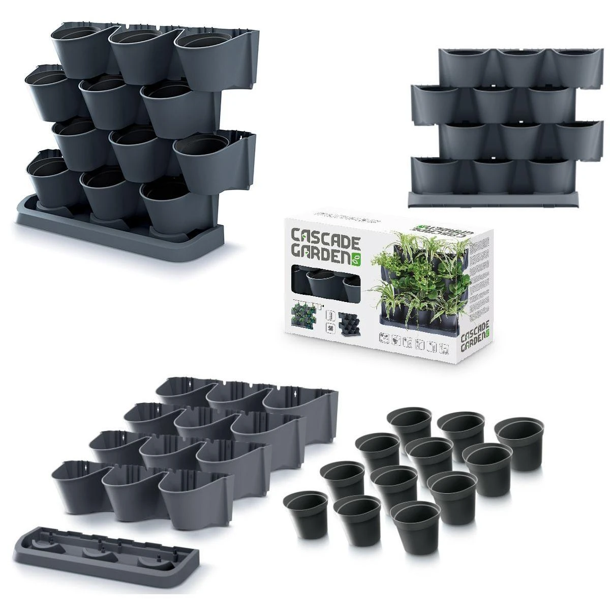 Vertikalūs sodo vazonai Prosperplast Cascade Garden IO2W600S-S433 55cm