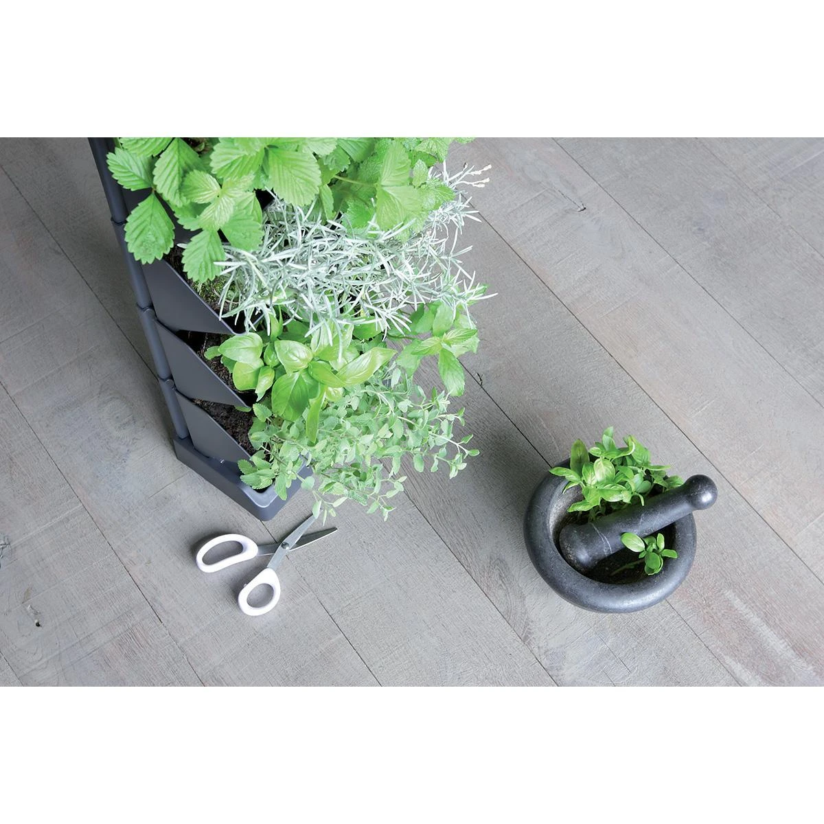 Prosperplast Vertikalus sodo stovas Mini Cascade antracitas