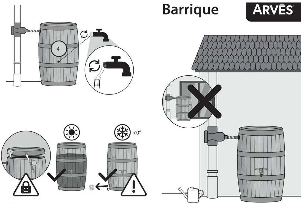 Triton Prosperplast LIETAUS VANDENS BAKERIS BARKINE STATINĖ 250L UMBRA MEDIENA