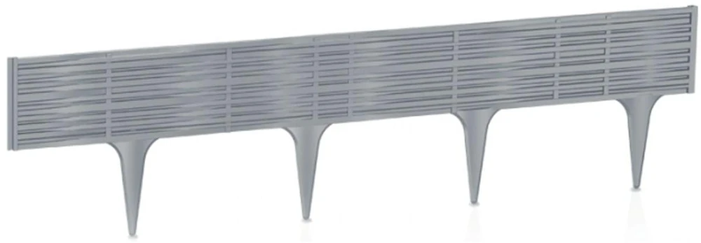 Prosperplast Dekoratyvinė tvorelė IBWI L390cm H18.6cm plastikinė/pilka
