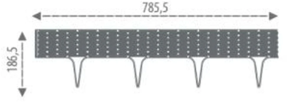 Prosperplast Dekoratyvinė tvorelė IBWI L390cm H18.6cm plastikinė/pilka
