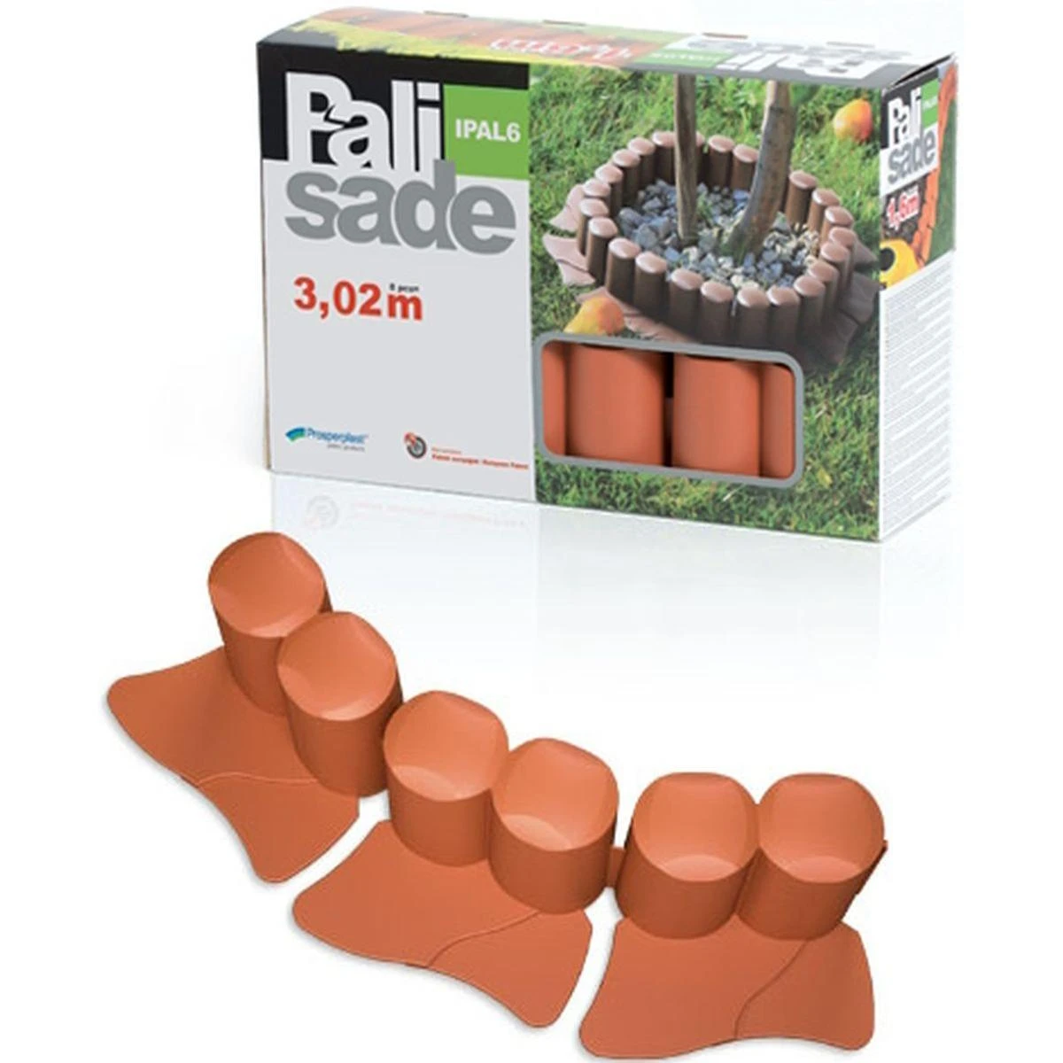 Prosperplast PP GARDEN PALISADE 6 TERACOTT 3,02 m