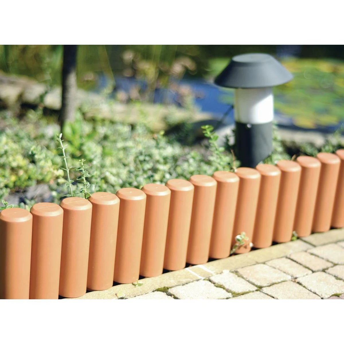 Prosperplast IPAL5 Plastikiniai sodo vejos apvadai, spalva: terracotta, 2,7 m