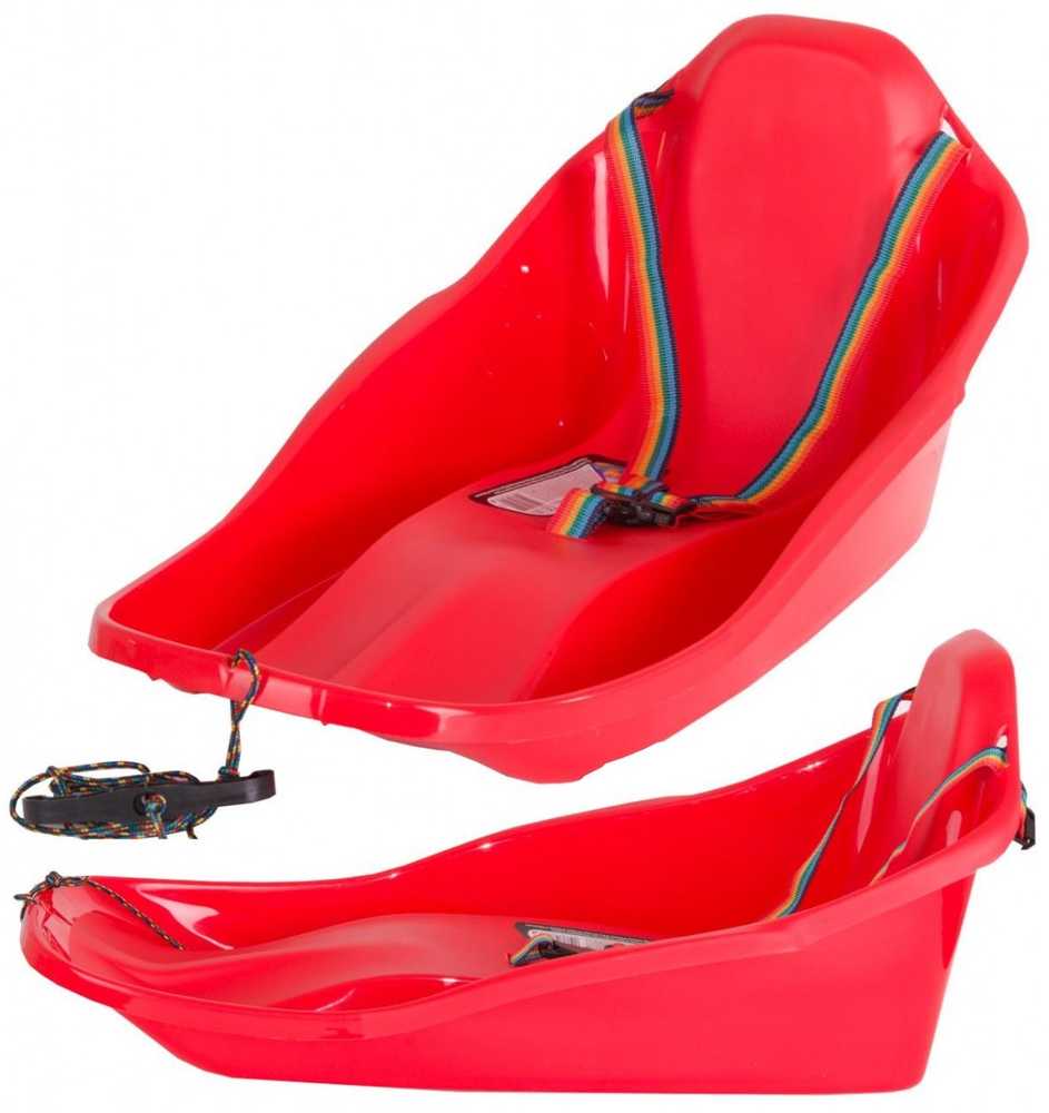 Prosperplast MINI TOPO Raudonos plastikinės rogutės