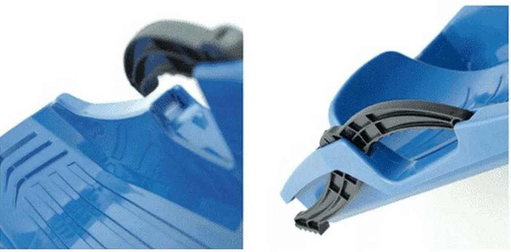 Plastikinės rogutės su stabdžiais Prosperplast Hornet, mėlynos