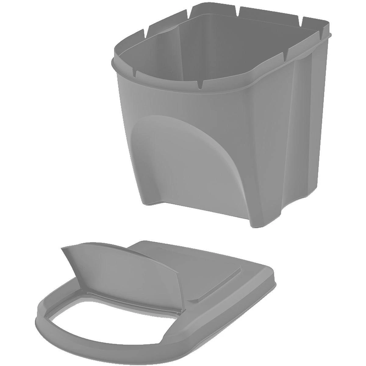Prosperplast Sortibox pilkos spalvos šiukšlių dėžių rinkinys 3x25L