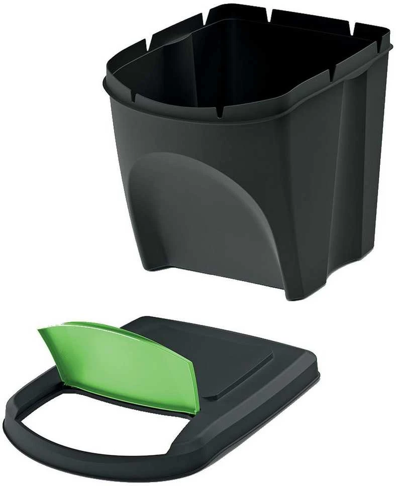 Prosperplast Krepšys Keden SORTI BOX 4x35L šiukšliadėžė - juoda, skirta perdirbti