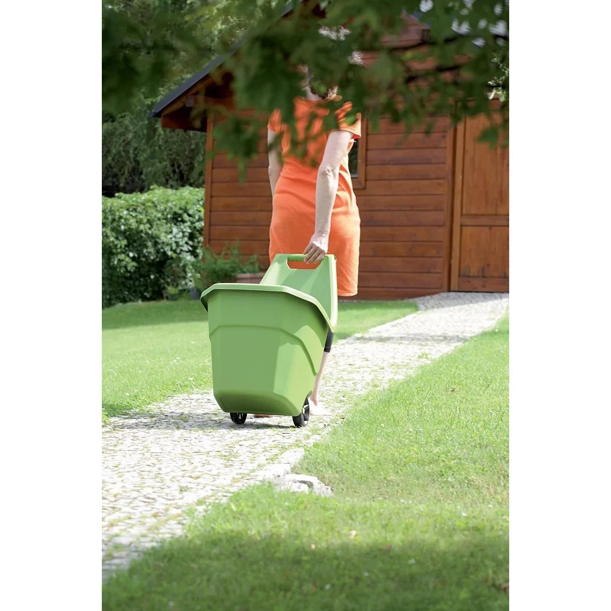 Prosperplast sodo vežimėlis su ratukais LOAD&GO 55 l juodas
