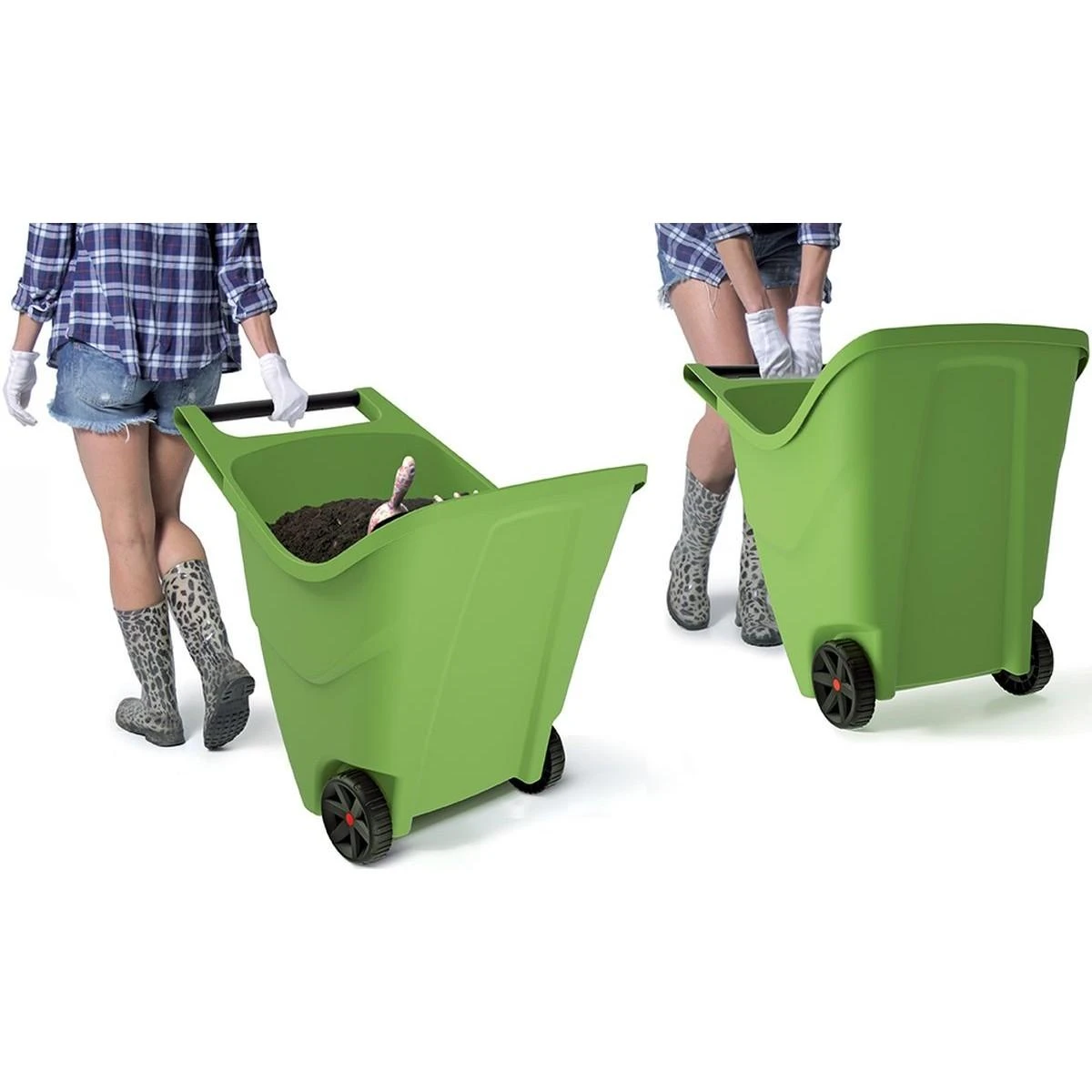 Prosperplast Plastikinis sodo vežimėlis Load&Go III, žalios spalvos