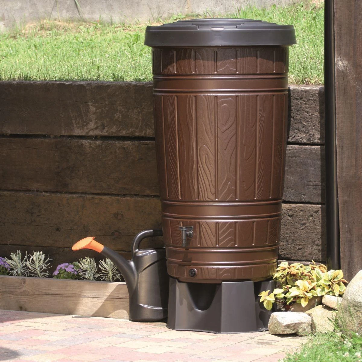 PROSPERPLAST RAINWATER CONTAINER WOODCAN Juodas 265L