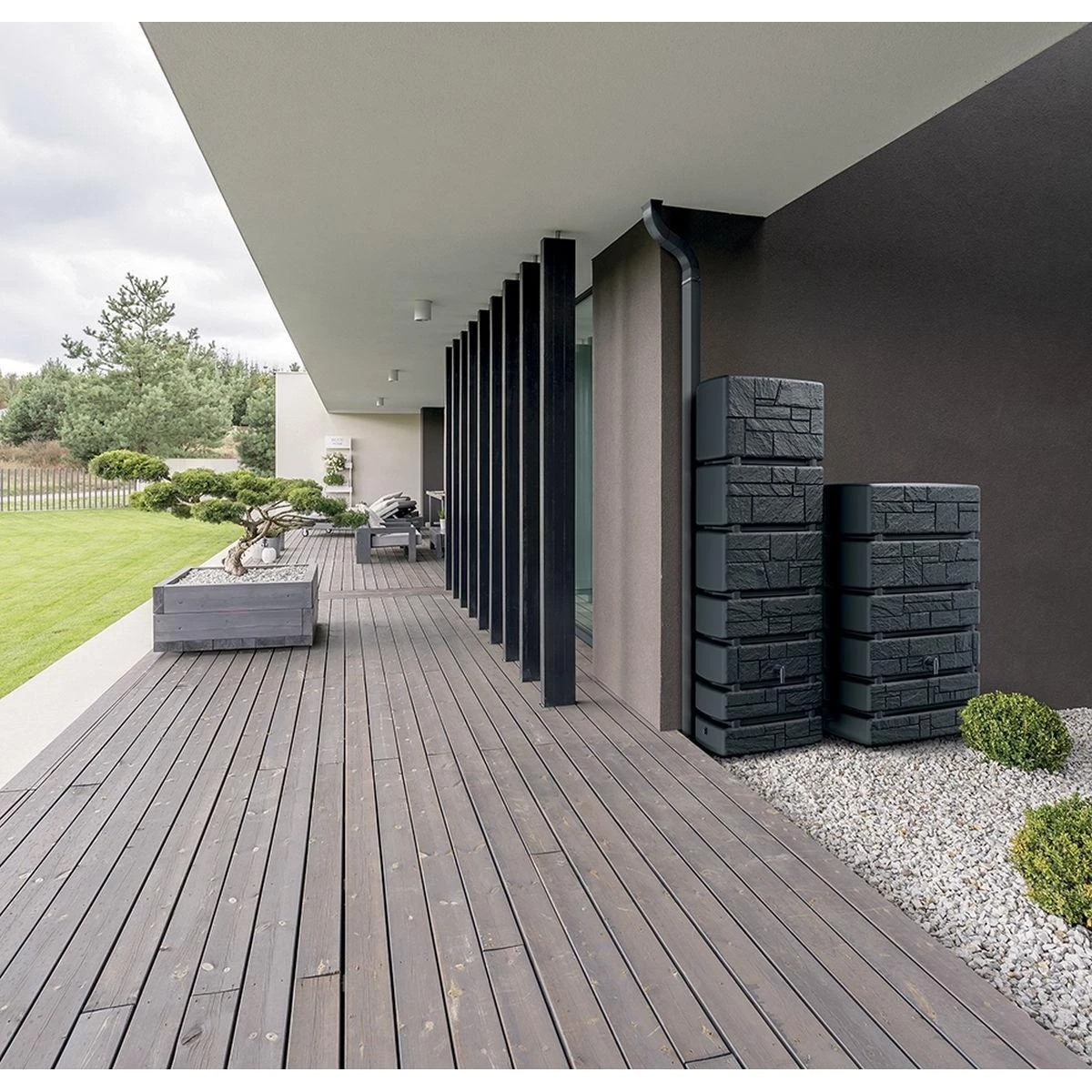 Prosperplast vandens talpa Tower Stone 350l pilka
