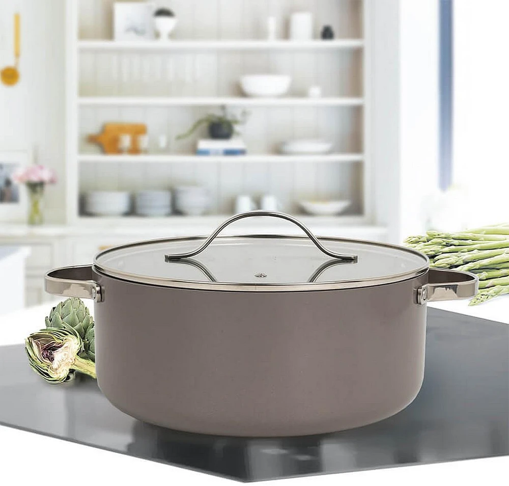 Puodas su dangčiu MAESTRO MR-4009 (MR-4009-20) 20 cm 2.3 l Pilkas