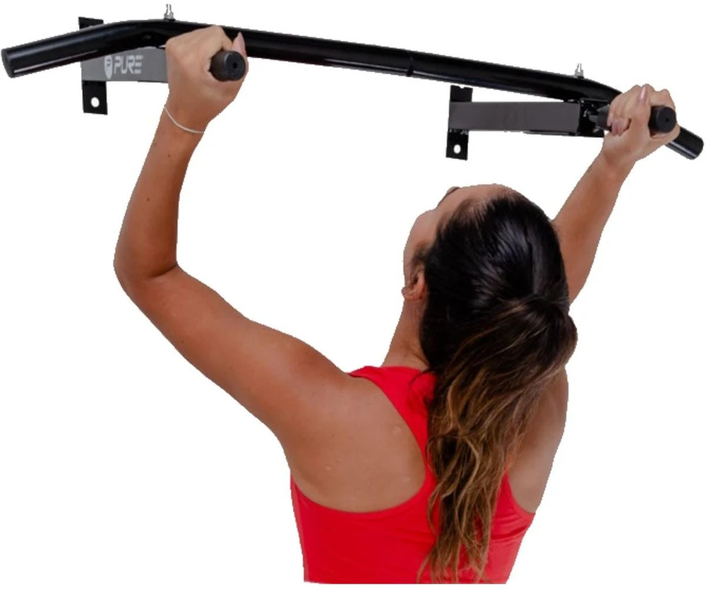 Sieninis skersinis Pure2Improve Chin-Up Bar, M dydžio, juodas
