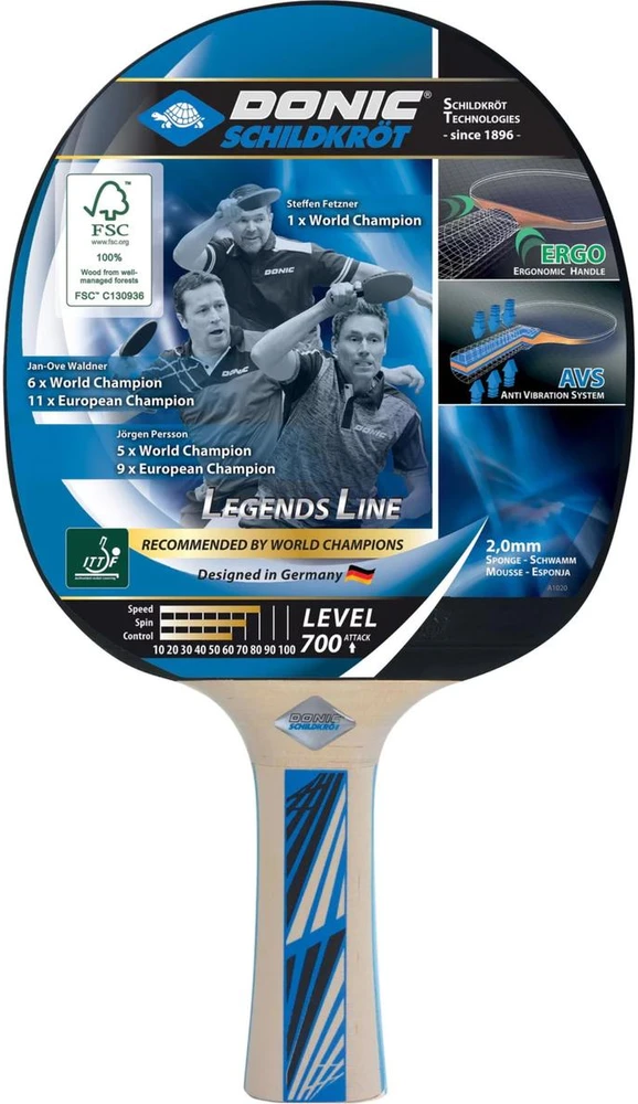 Donic raketė do Tenisa Stołowego Legends 700 - komplektas 3w1