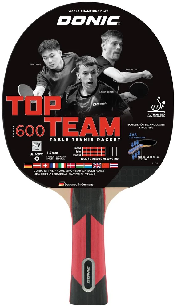 Stalo teniso raketė Donic Top team 600 733236