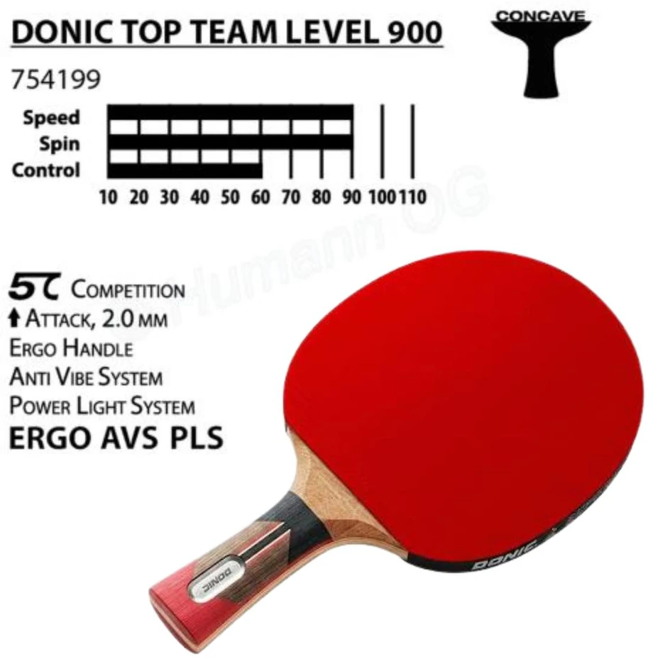 DNI Donic Schildkröt Top Team 900 stalo teniso stalas Juoda, Raudona, Balta, Medis