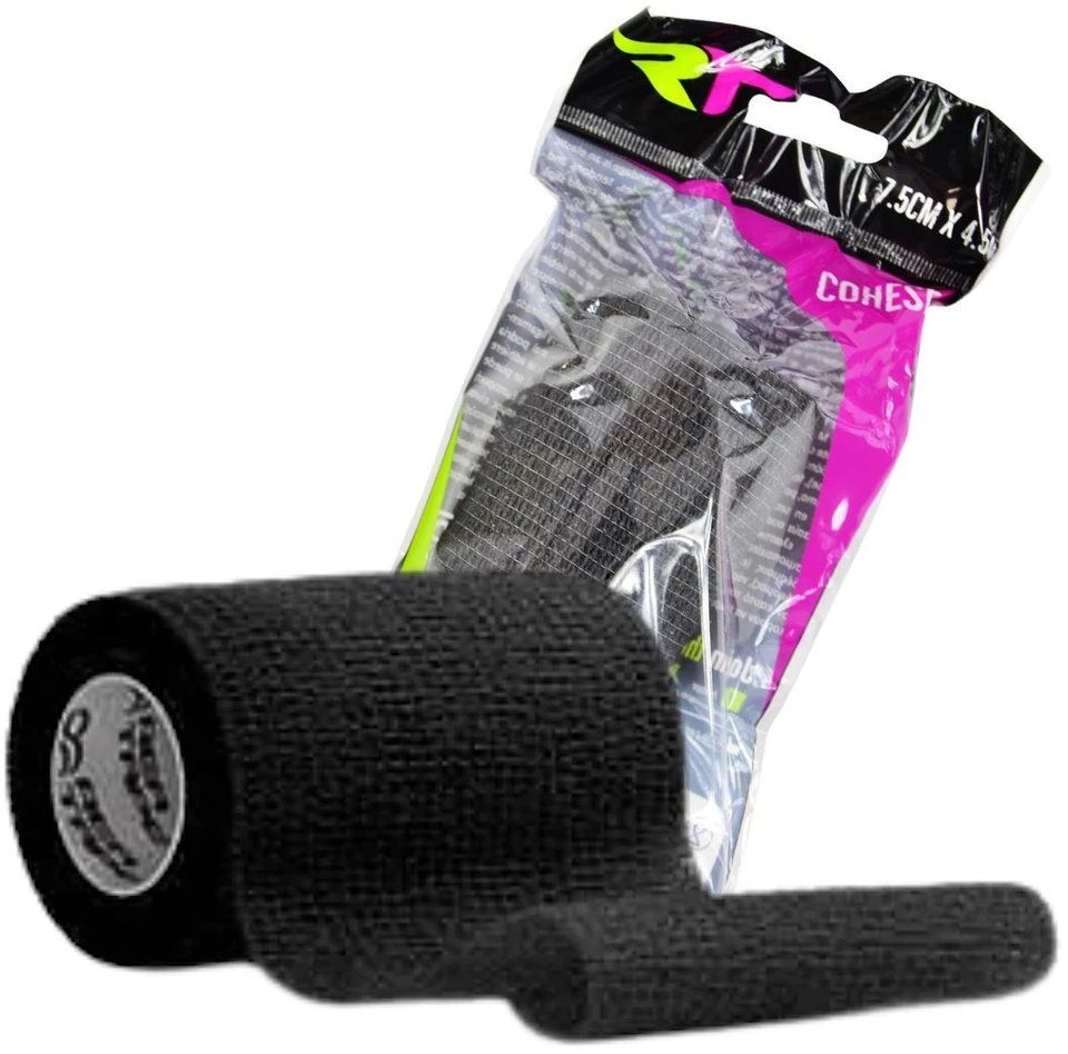 REA TAPE Elastinis tvars tis COHESIVE BAND Savaiminio lipnumo 4,5 m 7,5 cm Juodas