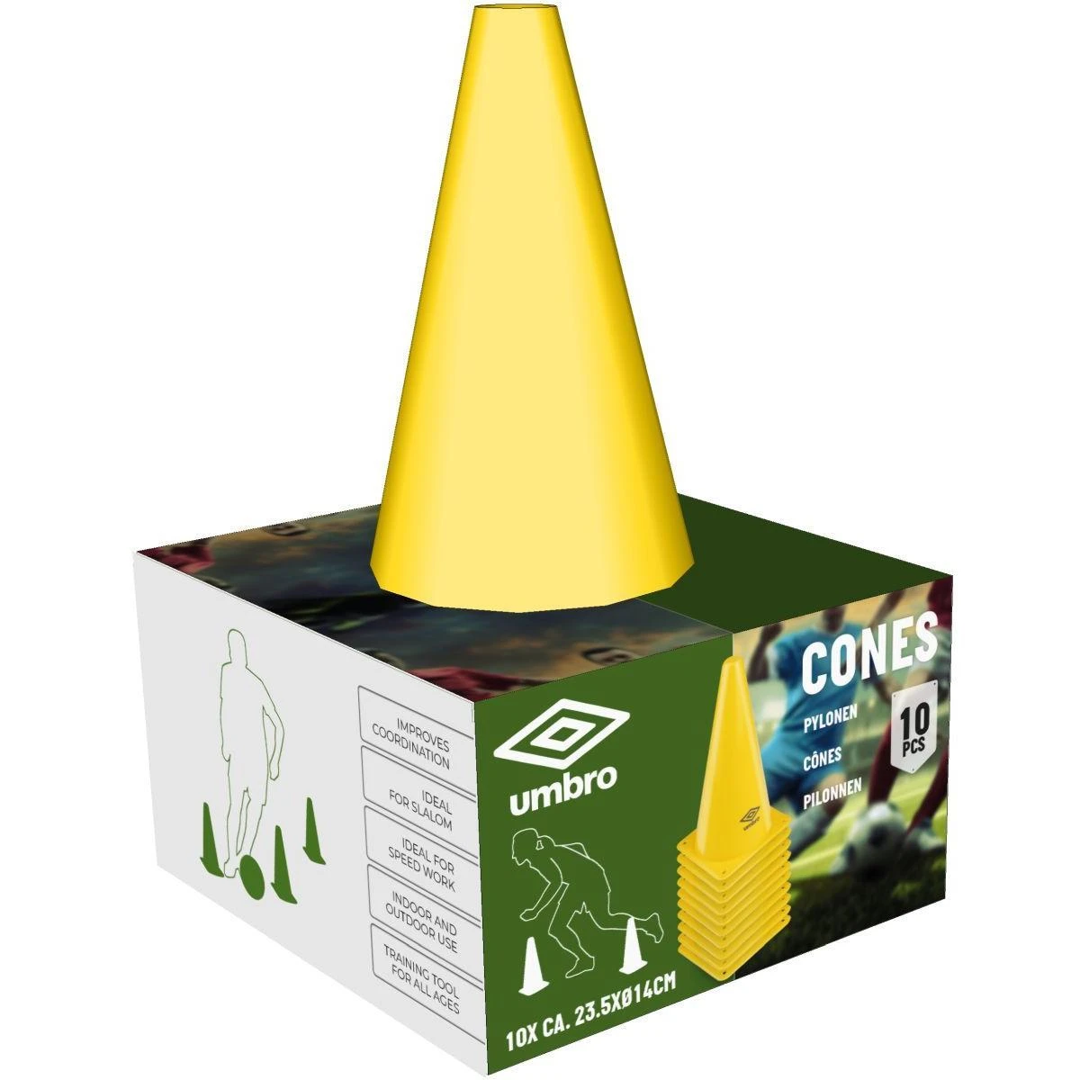 Umbro Treniruočių spurgų rinkinys 23,5cm 10vnt UMBRO