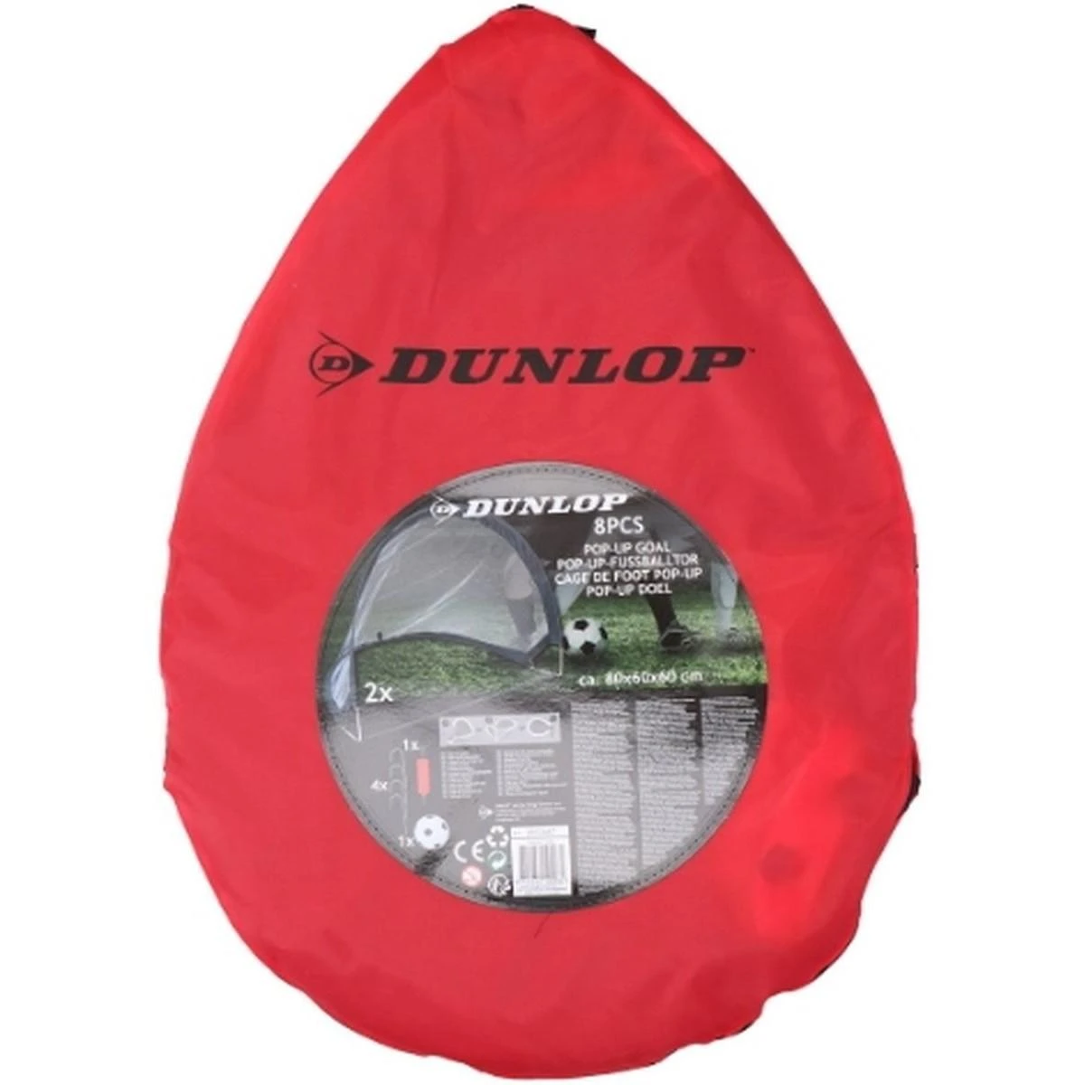 Sulankstomu futbolo vartų + priedų rinkinys 80x60x60cm Dunlop 100982