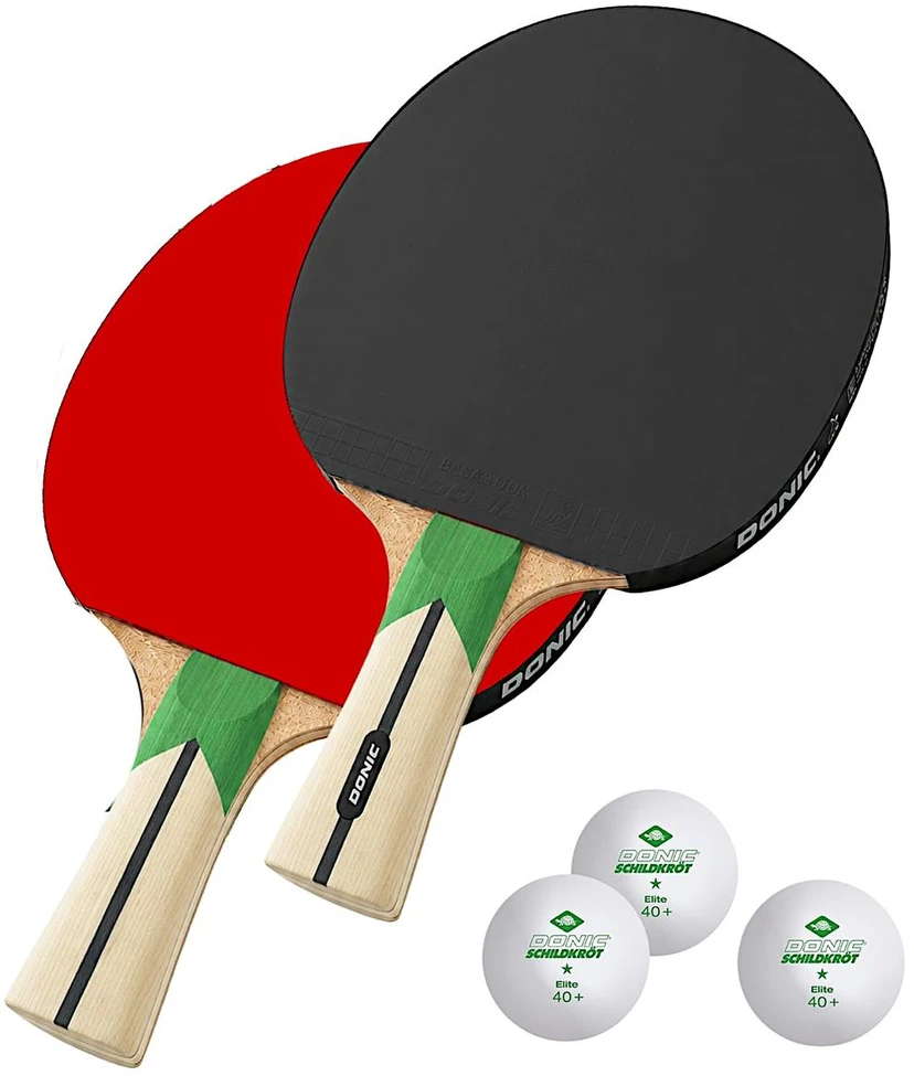 Stalo teniso rakečių rinkinys Donic Top Team 400 2 kamuoliai + 3 kamuoliukai + dėklas 788495