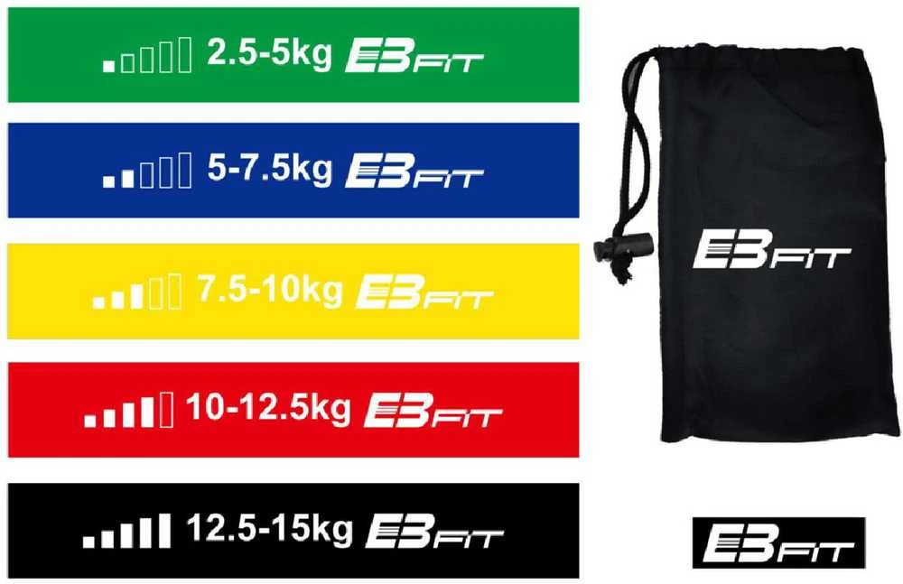 Enero Pasipriešinimo juostų rinkinys EB Fit Fitnnes Crosfit Mini Band 5in1