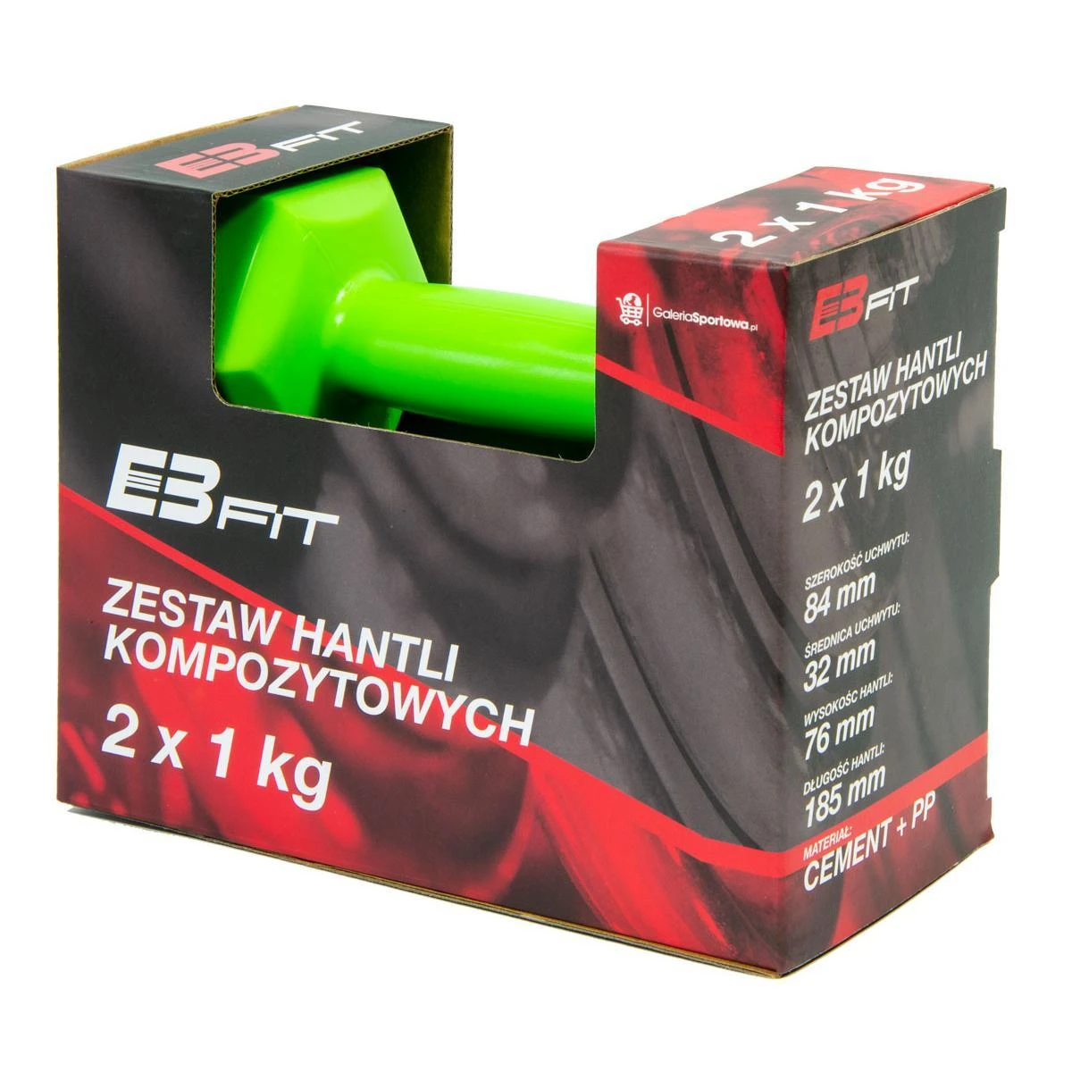 Kompozitiniai hanteliai 2x1 kg enero fit