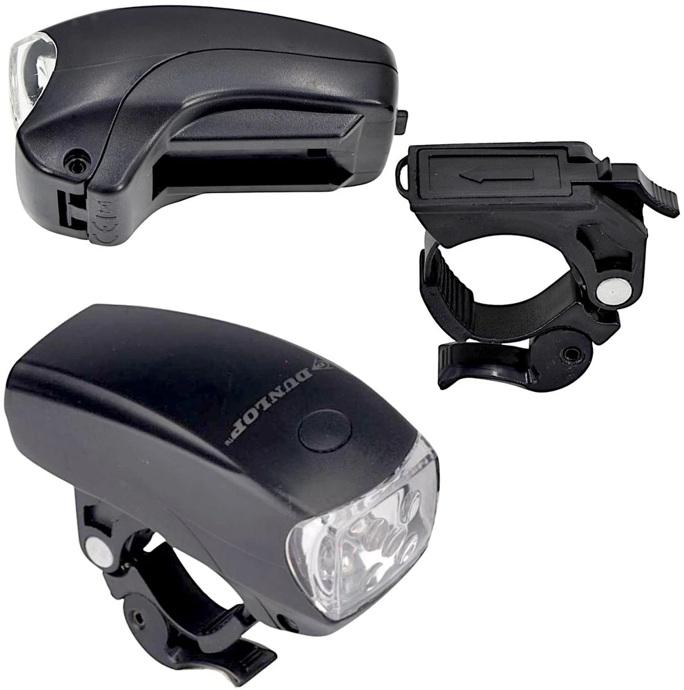 Dviračio LED lempų rinkinys priekyje ir gale Dunlop