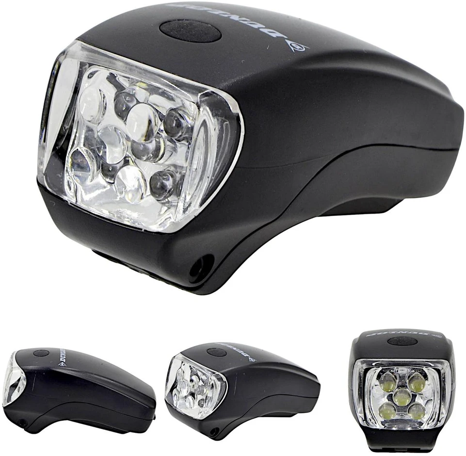 Dviračio LED lempų rinkinys priekyje ir gale Dunlop