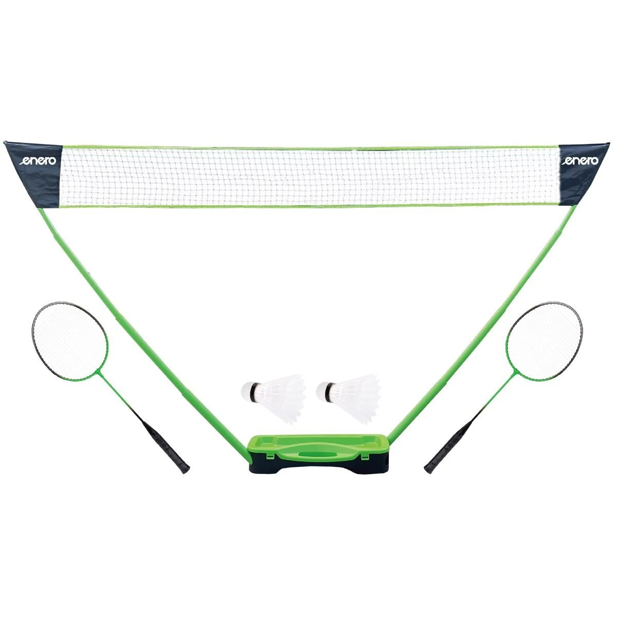 Badmintono rinkinys su tinklu ir raketėmis