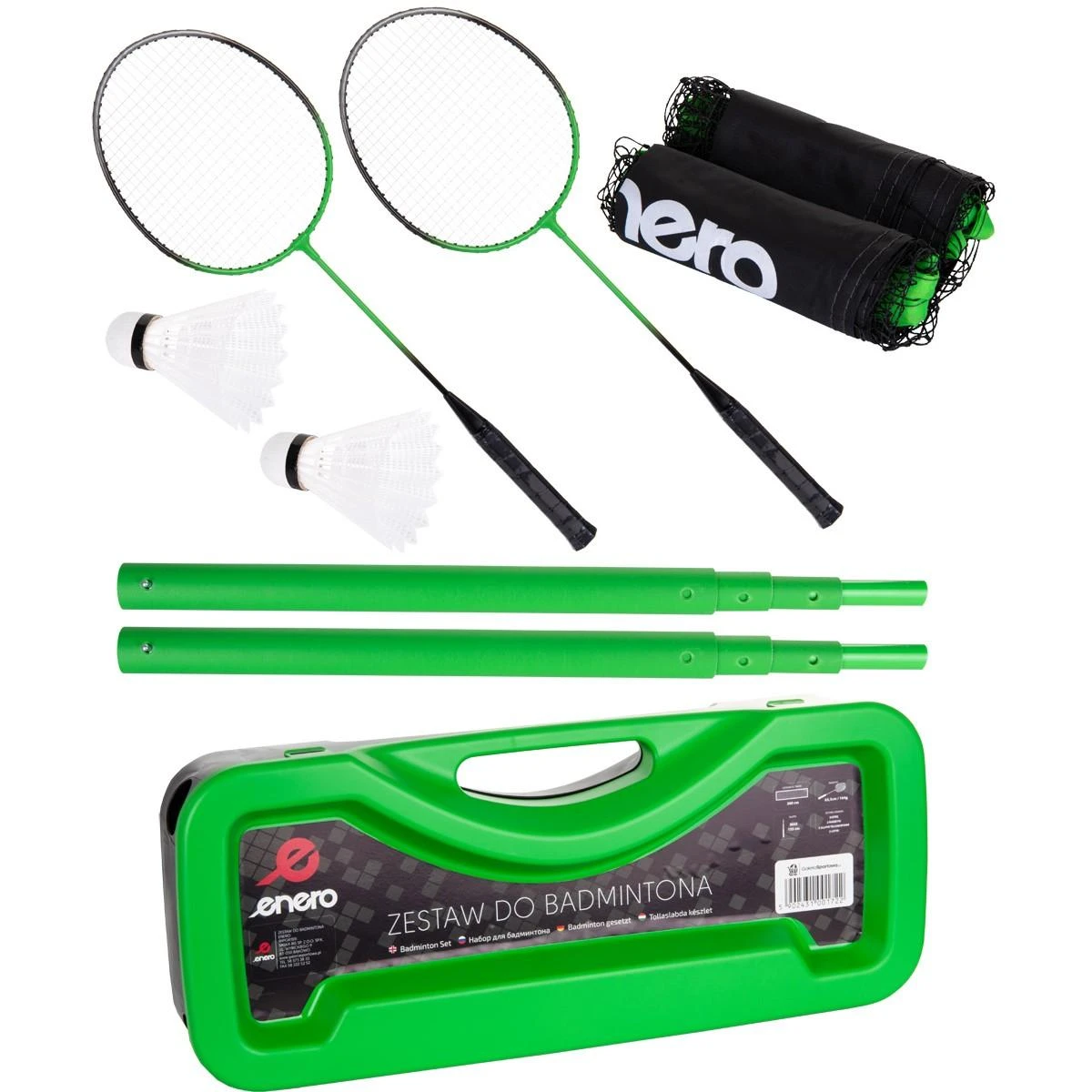 Badmintono rinkinys su patogiu lagaminu