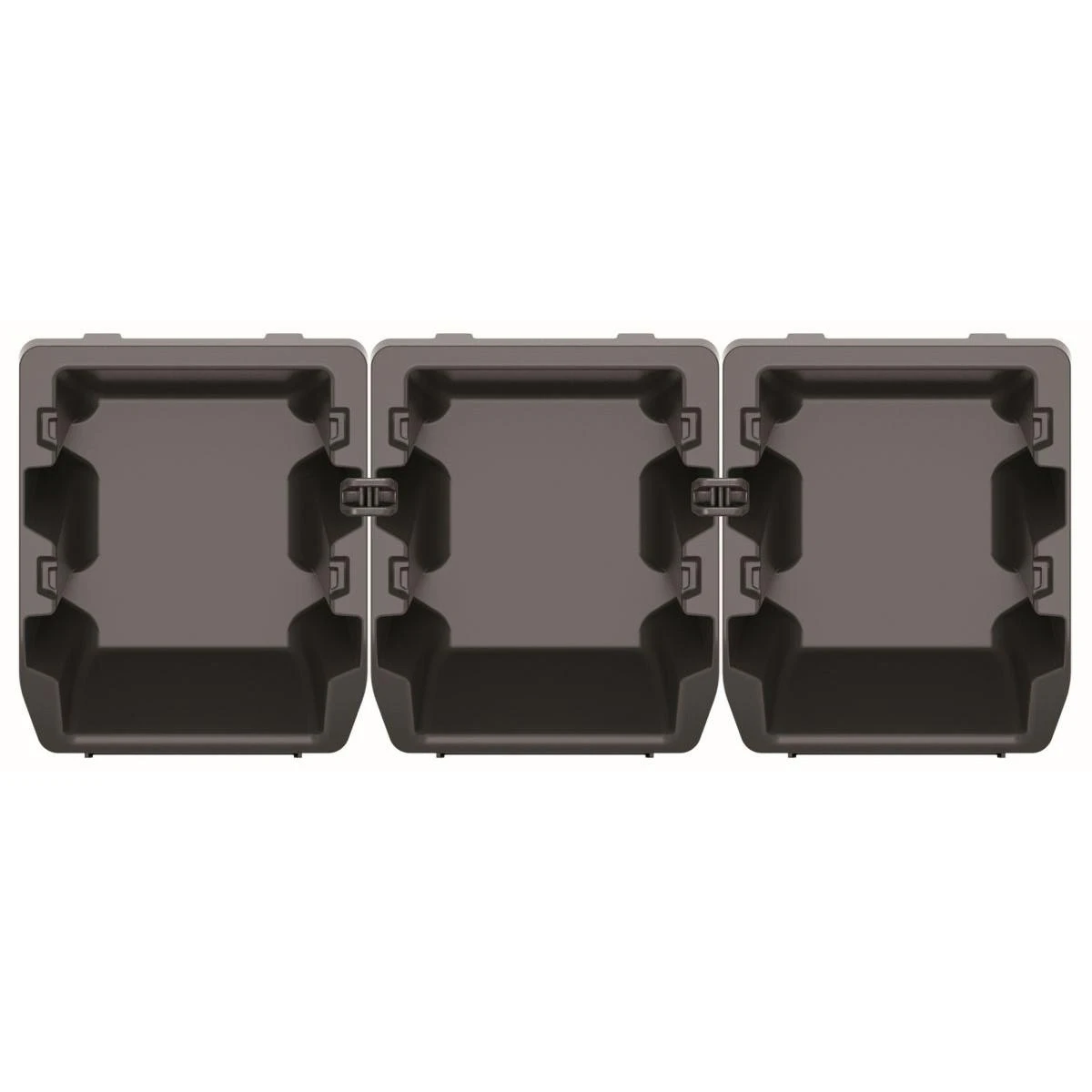 Prosperplast KISTENBERG DĖŽUTĖS 12 BINEER SHORT 10vnt. JUODOS 118x98x70mm