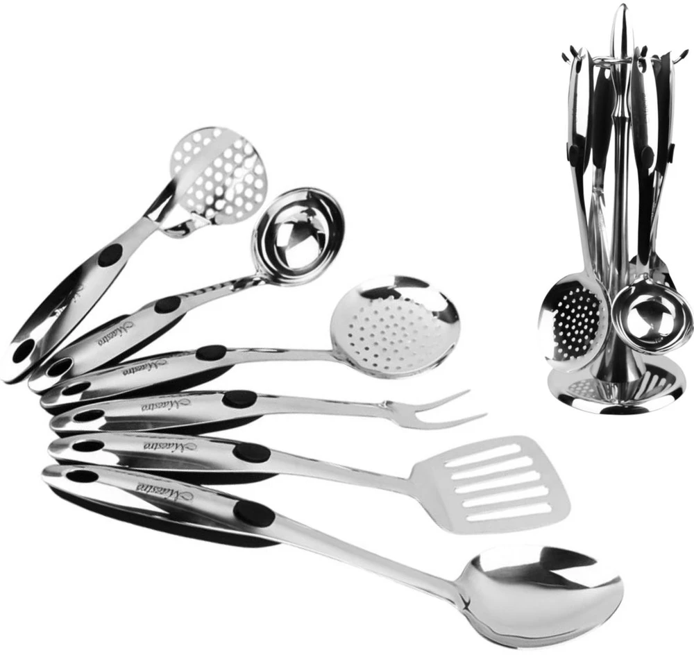 Rinkinys PRZYBORÓW KUCHENNYCH 7 ELEMENTÓW MAESTRO INOX