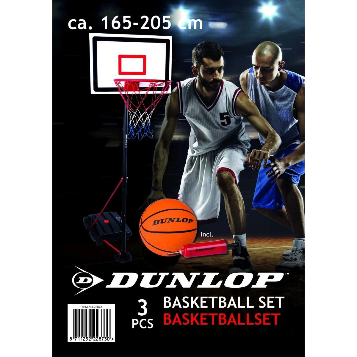 Reguliuojamas krepšinio rinkinys Dunlop 1,65-2,05m