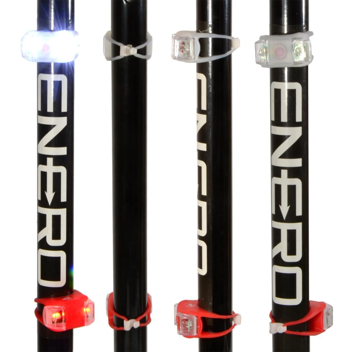 SILIKONINIŲ LED DVIRAČIO ŽIBINTŲ RINKINYS PRIEKINIS GALINIS DELUXE 2 LED DUNLOP 417929