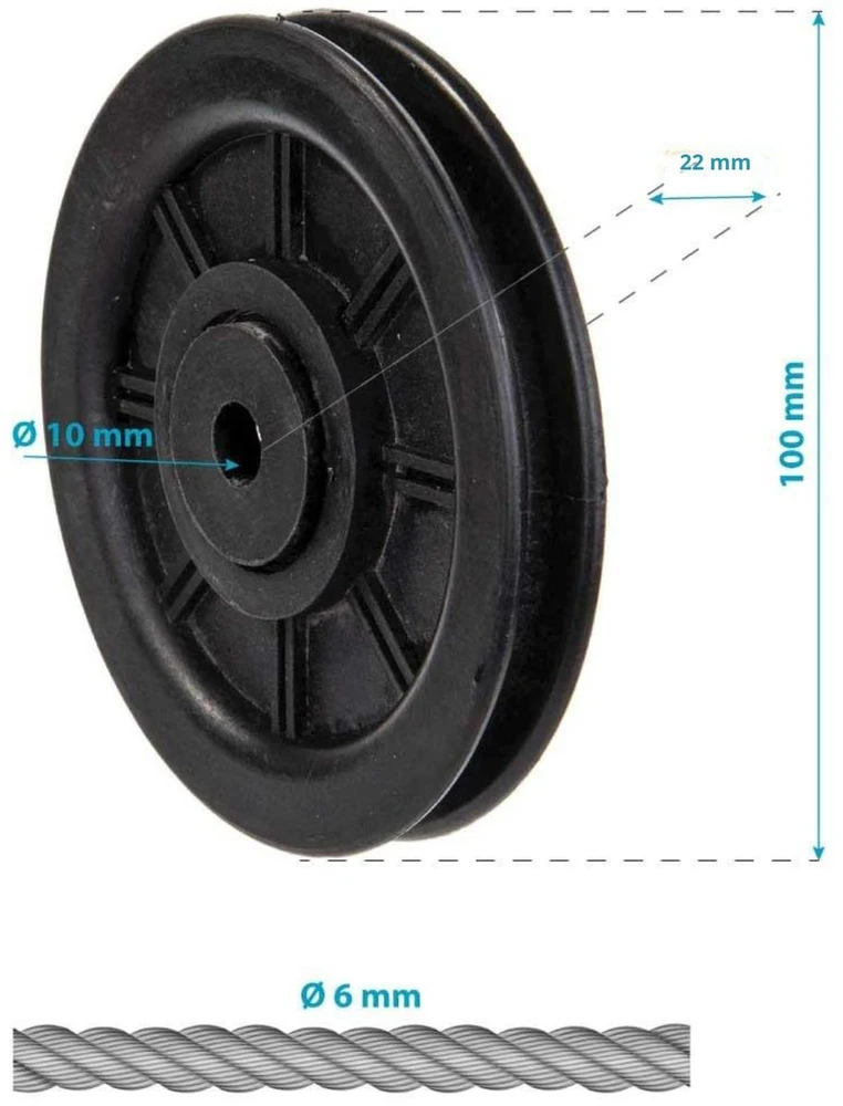 Enero Rolė atlasei fi 100 mm su lentele 6 mm