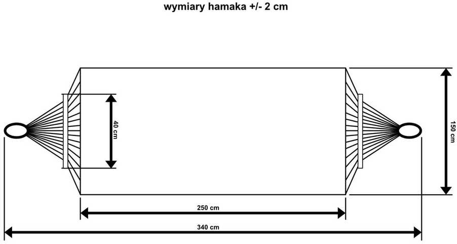 Dvivietis hamakas Royokamp Luxe XXL 250x150cm, mėlynas