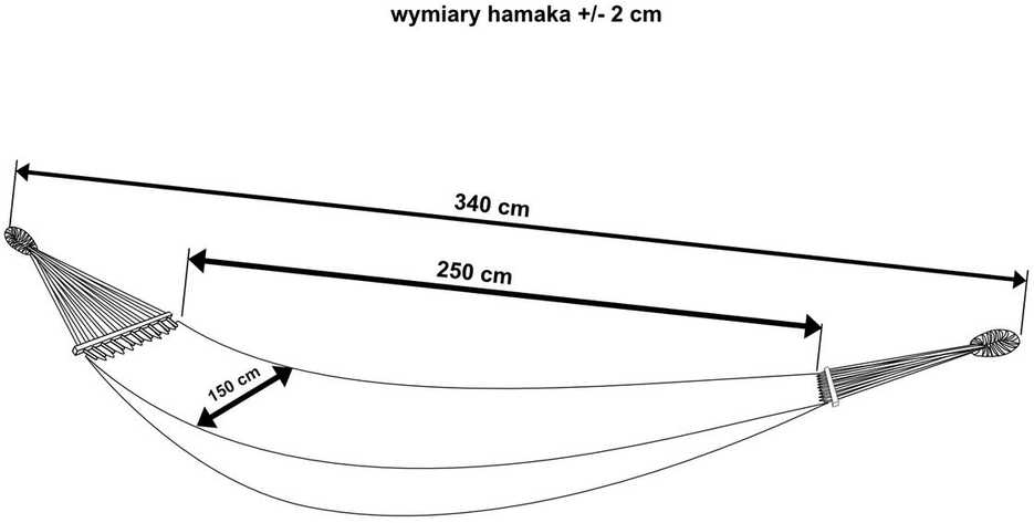 Dvivietis hamakas Royokamp Luxe XXL 250x150cm, mėlynas