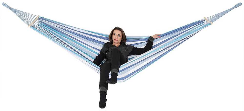 Dvivietis hamakas Royokamp Luxe XXL 250x150cm, mėlynas