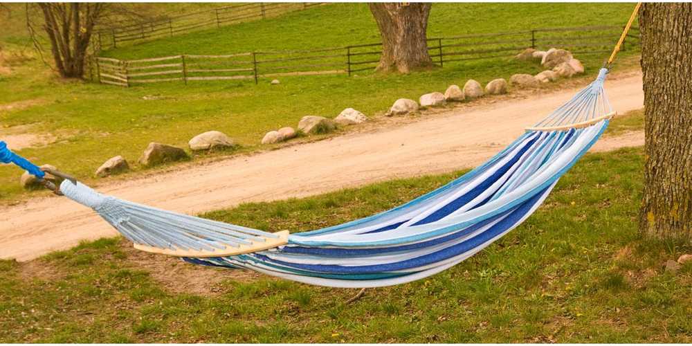 Dvivietis hamakas Royokamp Luxe XXL 250x150cm, mėlynas