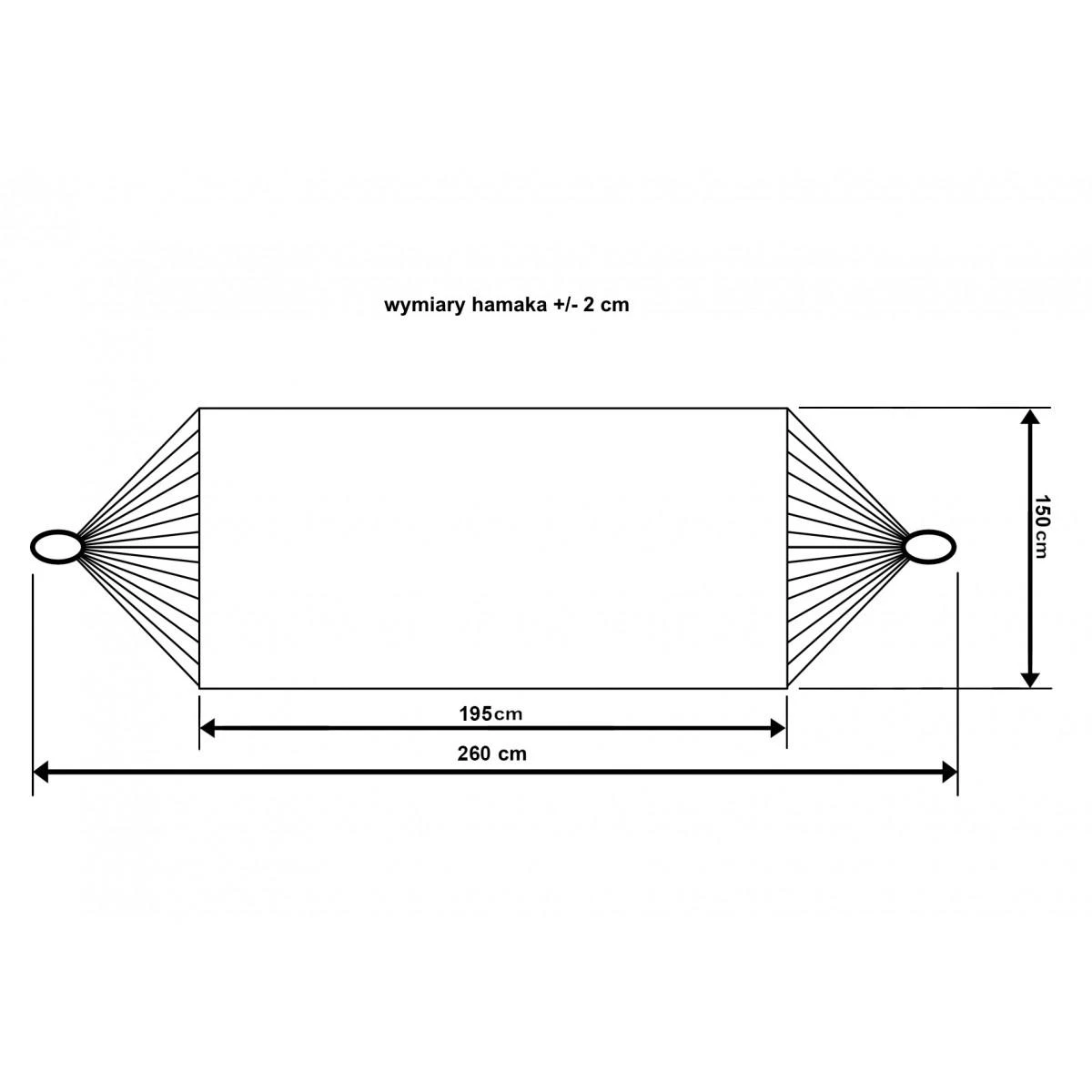 Royokamp Dvigubas sodo hamakas su dėklu 200x150 cm