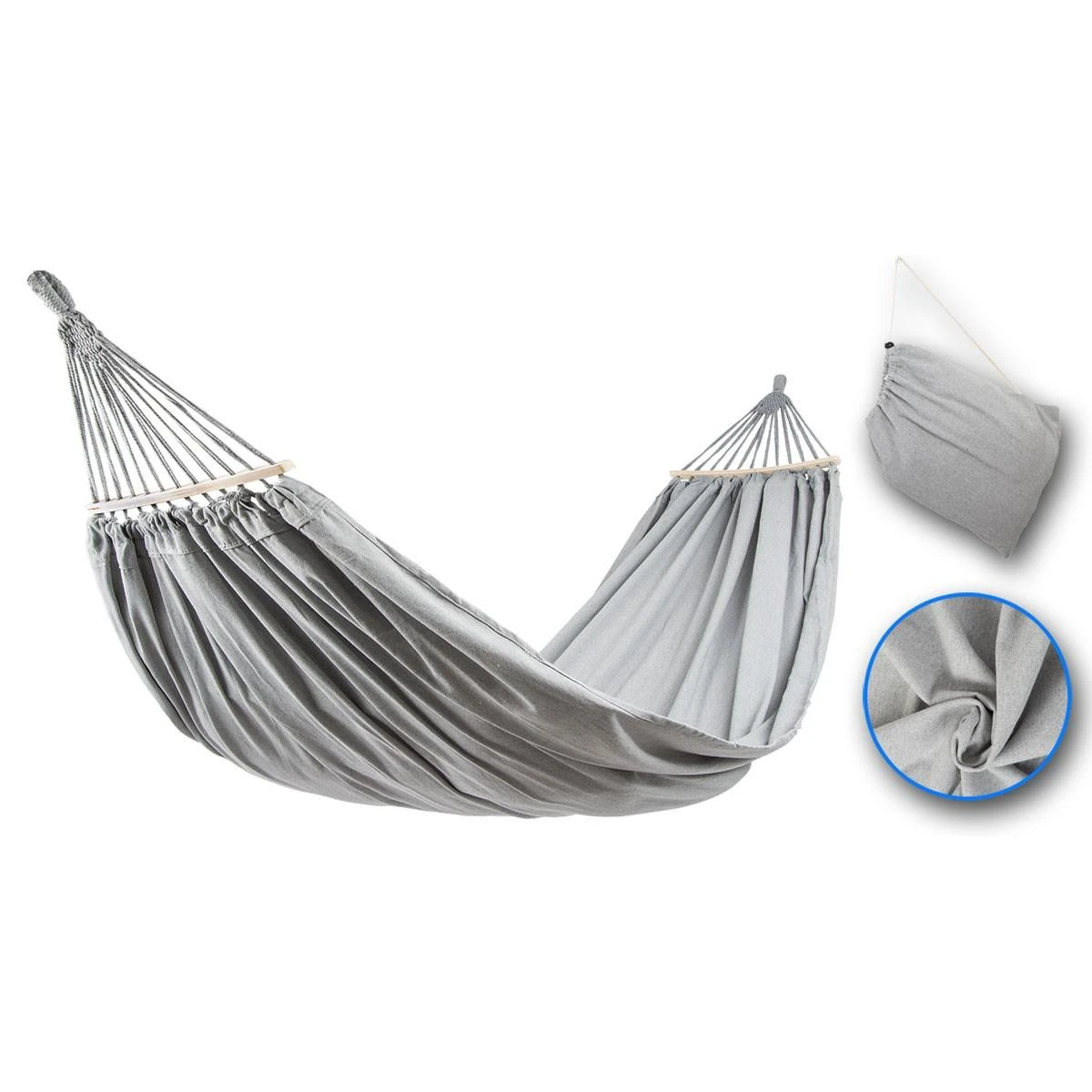 Royokamp Dvivietis hamakas Luxe XXL, 250 x 150 cm, pilkas, 1031170