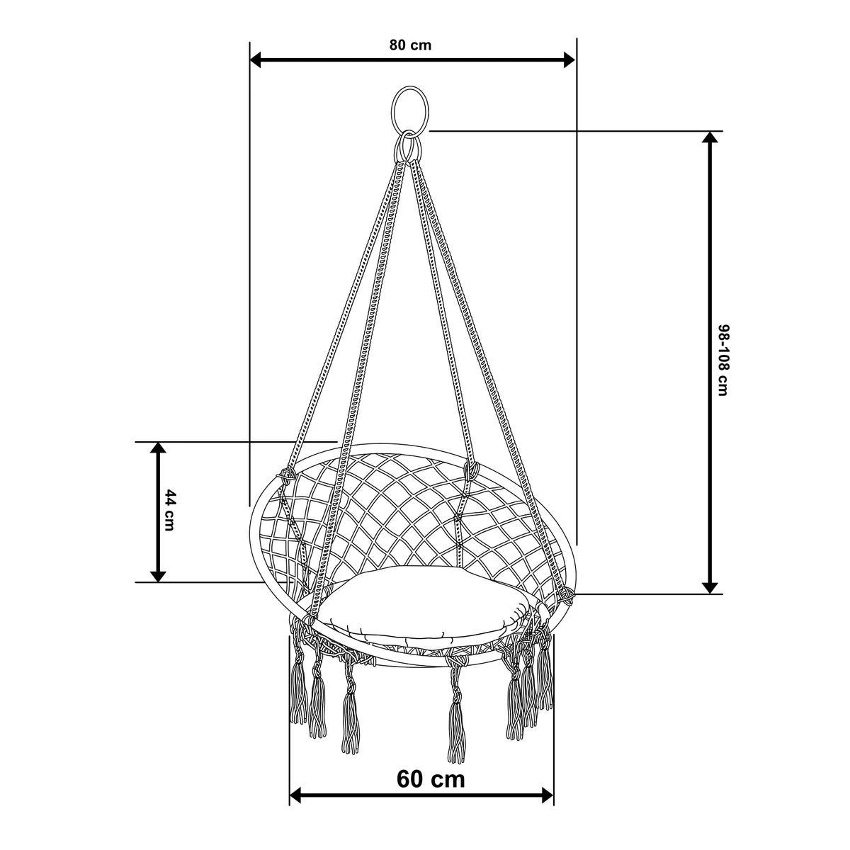 Supamasis krėslas su pagalve Royokamp Stork Nest, 80x60cm