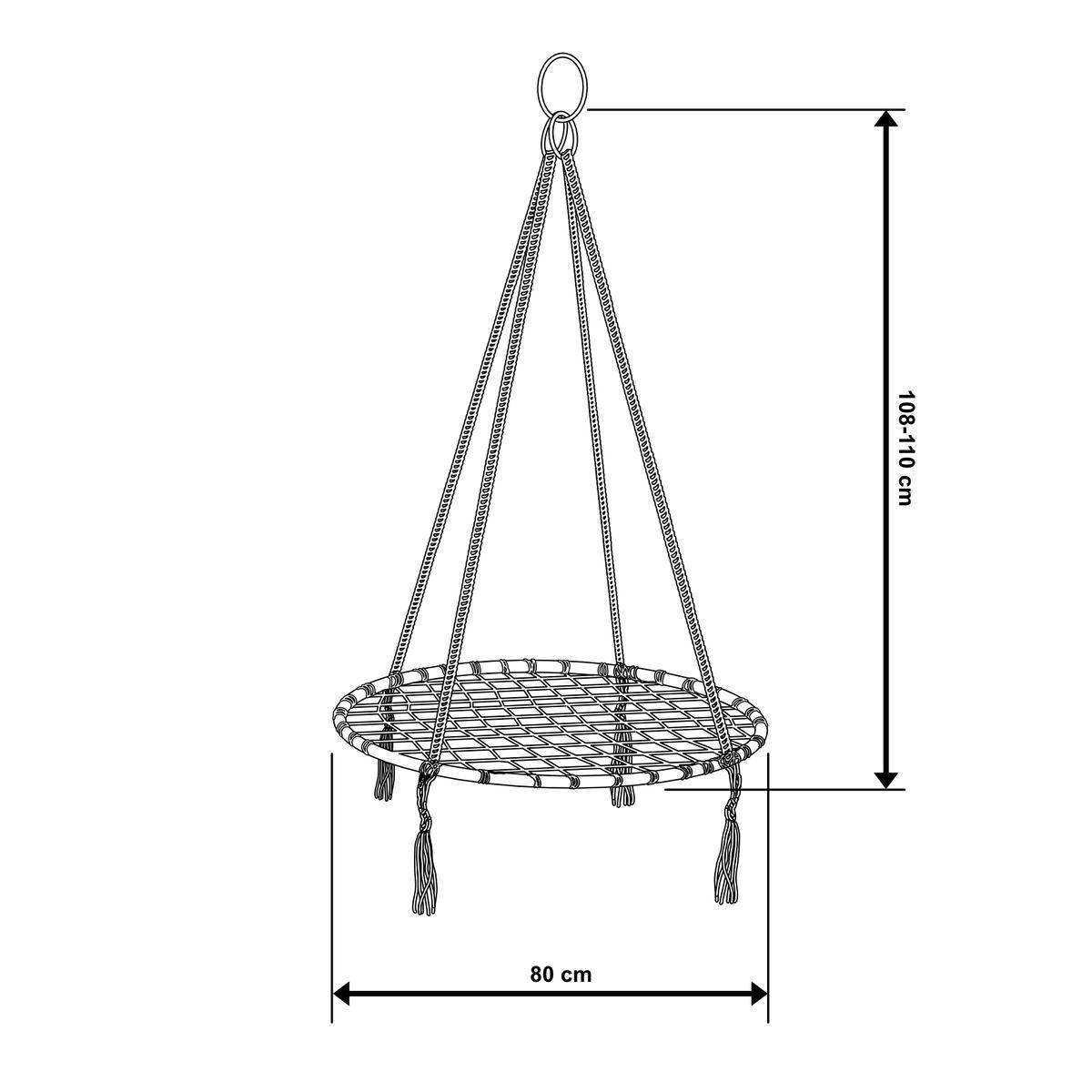 Hamakas Royokamp Openwork, 80cm, pilkas